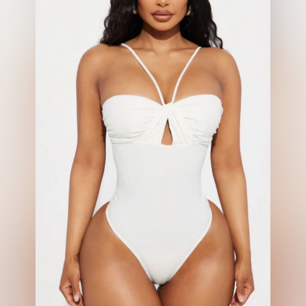 Fashion Nova Brunch And Mimosas Bodysuit - Ivory (NWT)
